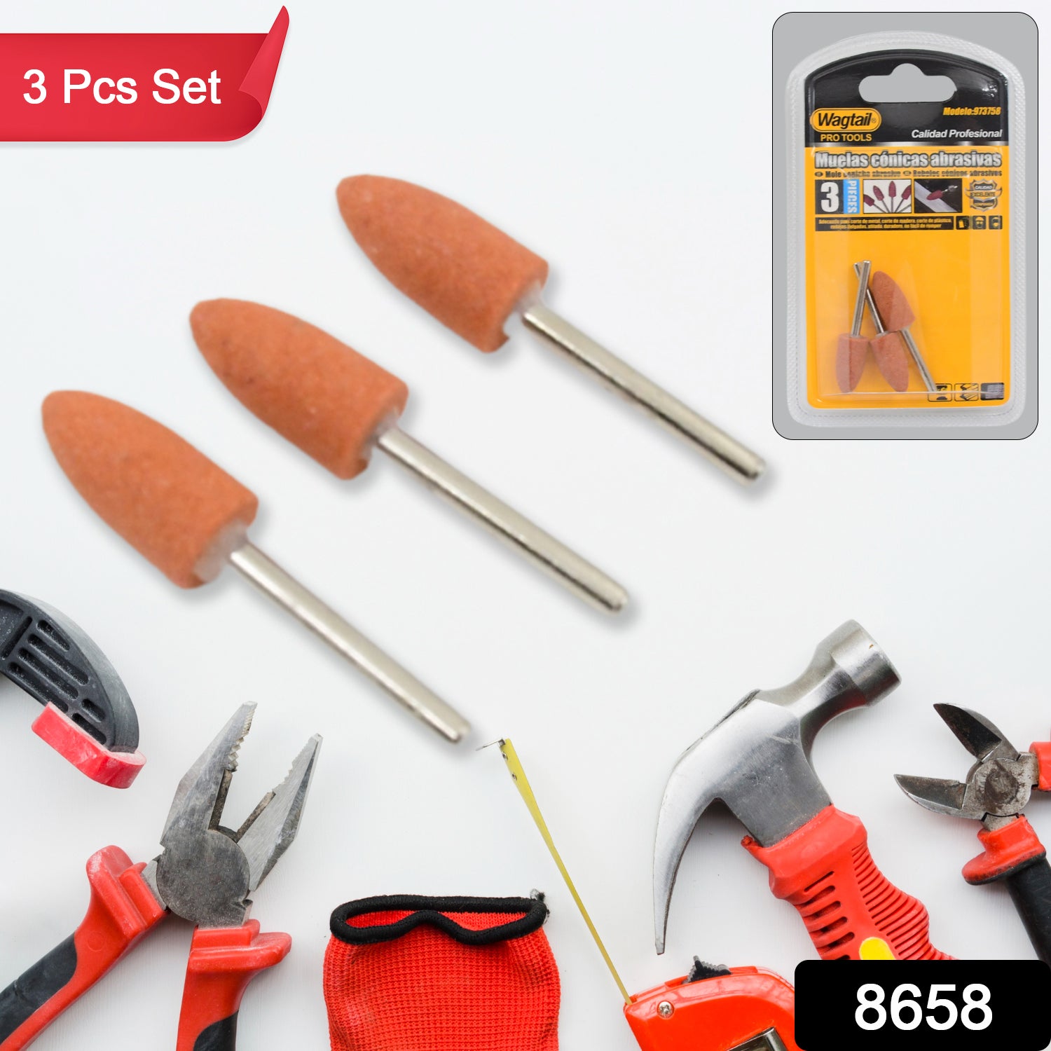 Bullet Shape Rotary Grinding Stone Set (3 Pcs Set) Bullet Shape Rotary Grinding Stone Set (3 Pcs Set)